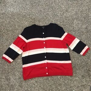 Talbots Button Front 3/4 Sleeve Cardigan Size Petite 2X